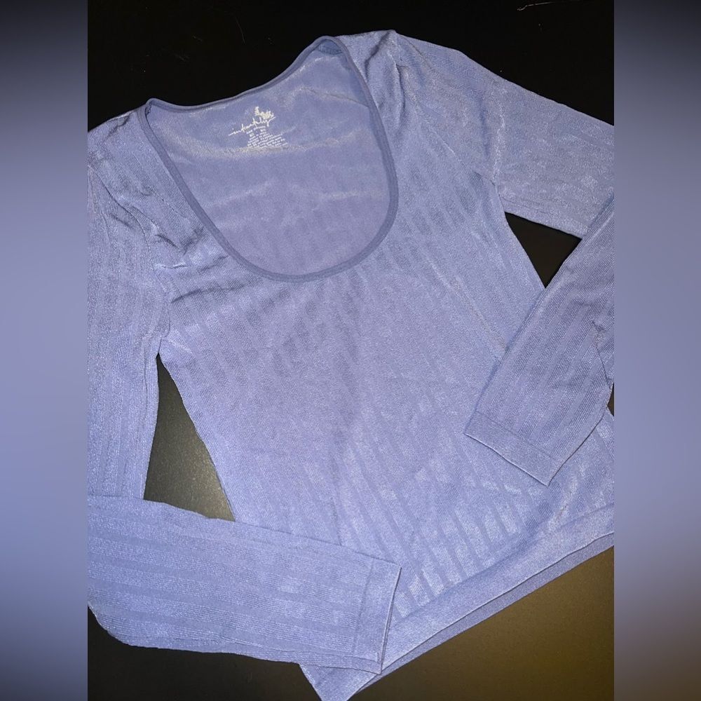 Free People Intimately Lucky You Scoop Neck Flat Rib Top Layering Top Sz M/L EUC